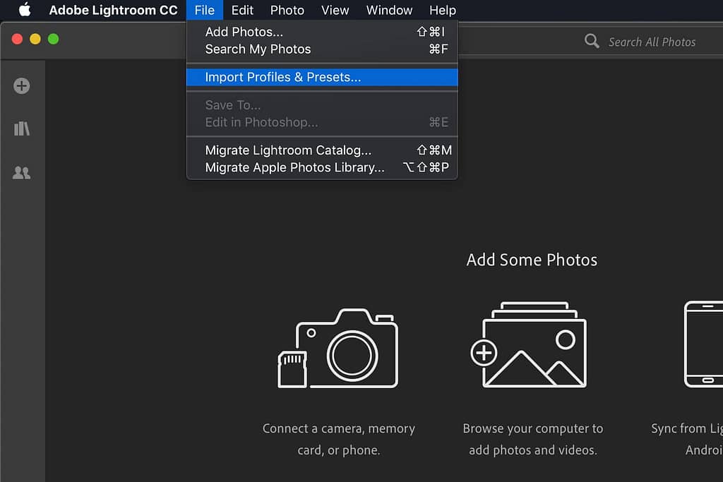 Importing presets to lightroom cc for desktop