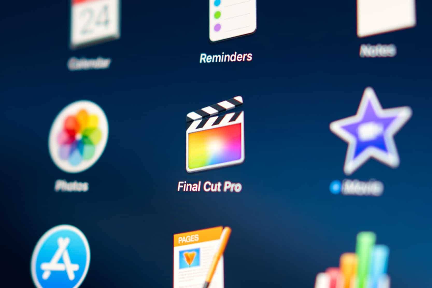 Final Cut Pro X app on Mac Dashboard